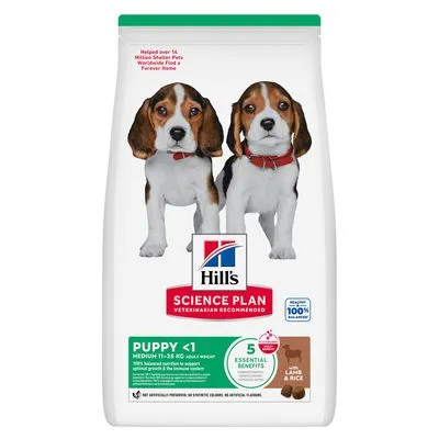 Hill's Science Plan Puppy <1 Medium Lamb & Rice