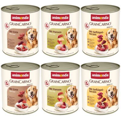 Mixpack rejäla varianter: animonda GranCarno Original Adult 6 x 800 g