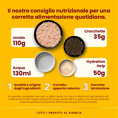 Almo Nature HFC Hydration Help 6 x 50 g per gatti - Brodo di Tonno con Filetto di Tonno
