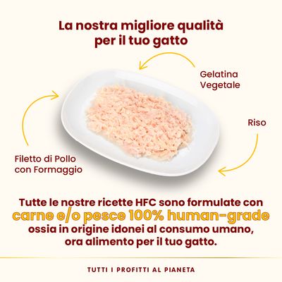Almo Nature HFC Jelly Buste 6 x 55 g - Mix: Tonno, Tonno e Sogliola, Tonno con Acciughine