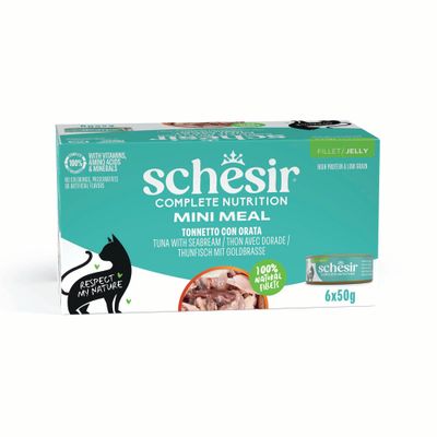 Pachet economic Schesir Complete Nutrition Filet în gelatină 24 x 50 g Ton cu doradă