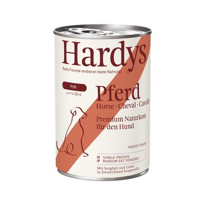 Ekonomiförpackning Hardys Pur 24 x 400 g Häst