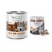 Wolf of Wilderness Kombi-Paket: 24 x 800 g Nassfutter + 4 x 70 g RAW Snacks Oak Woods - Wildschwein + Hühnerherzen
