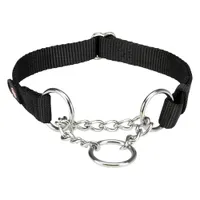 Collare Trixie Premium semistrangolo - nero - Tg. M–L:  circonferenza 35–50 cm x H 2 cm