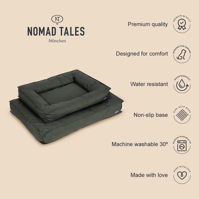 Nomad Tales München. Qualità premium, design confortevole, idrorepellente, fondo antiscivolo, lavabile in lavatrice a 30 gradi, realizzato con cura.