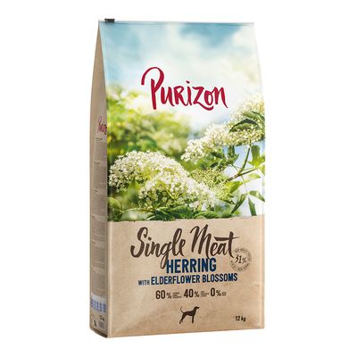 Purizon Single Meat Adult Dog - sild med hylleblomst kornfri 2 x 12 kg