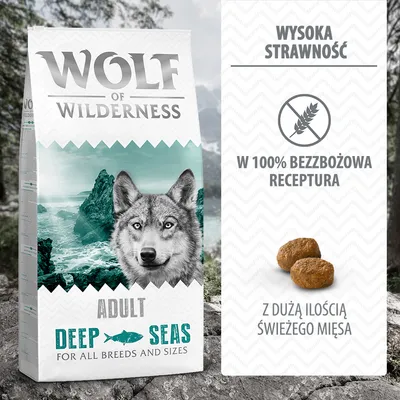 Wolf of Wilderness Adult „Deep Seas”, śledź - 1 kg: nowa receptura
