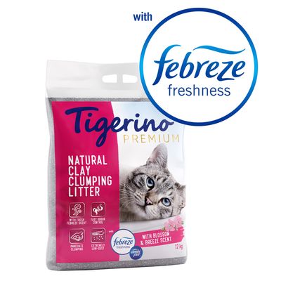 Litière Tigerino Premium Febreze Blossom & Breeze pour chat
