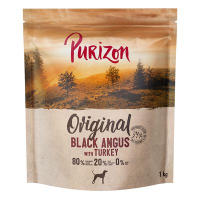 Testez-les ! Croquettes Purizon 1 kg - sans céréales pour chien Adult Black angus, dinde