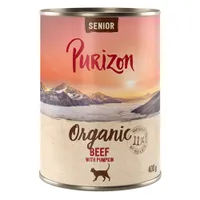 Purizon Organic 6 x 400 g - Senior Bio-Rind mit Bio-Kürbis
