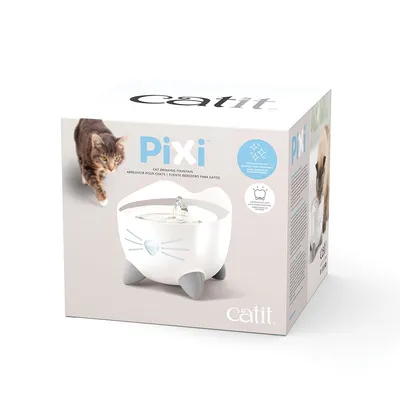 Fontanella Catit PIXI in acciaio inossidabile per gatti - bianco - 2,5 litri