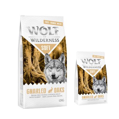 12 + 2 kg gratis! 14 kg Wolf of Wilderness tørfoder