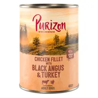 Sparpaket Purizon Original 24 x 400 g - Black-Angus & Truthahn mit Süsskartoffel und Cranberry