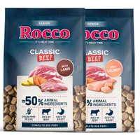 Rocco Classic vegyes próbacsomag - 2 x 1 kg Senior: marha & bárány + marha & lazac