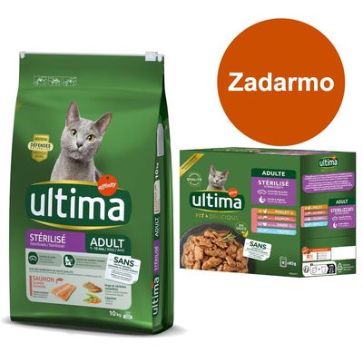 Ultima Cat, 3 kg + Ultima Cat 8 x 85 g zadarmo