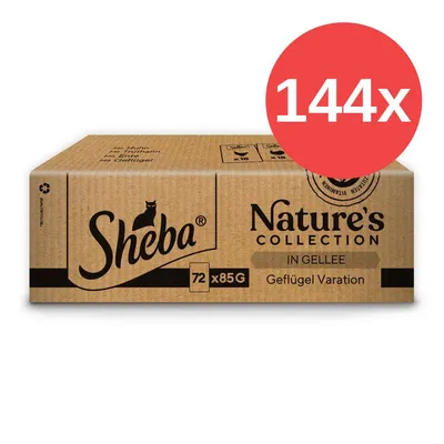 Sheba Nature's Collection w galarecie, wariant drobiowy, 72 x 85g. Opakowanie z czerwoną informacją: 144x.