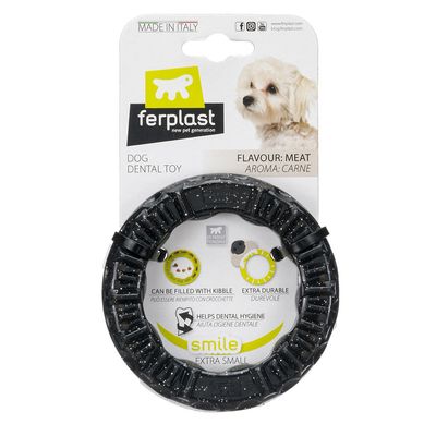 Ferplast Smile -pururengas, musta XS-koko: Ø 8,5 x K 1,7 cm