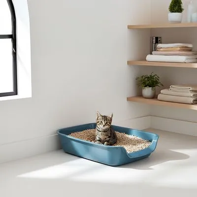 Savic katten- en hondentoilet junior - 56 cm - bluestone
