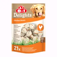8in1 Delights kosti za žvečenje piščanec  - XS, 252 g (21 kosov)