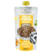Applaws Taste Toppers Bone Broth 6 x 200ml  - Chicken Bone Broth with Turmeric & Parsley 