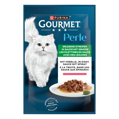 Økonomipakke: 52 x 85 g Gourmet Perle Ørred & Spinat