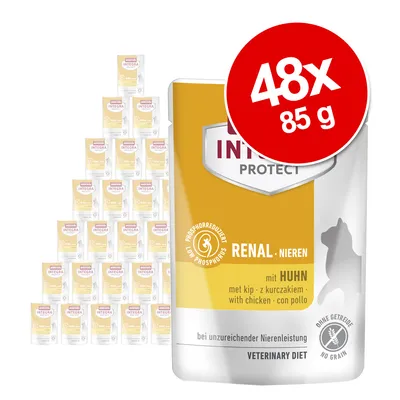Animonda Integra Protect Renal-Nieren med kyckling, fosforreducerad, utan spannmål, 48x85g. För katter med nedsatt njurfunktion. Veterinary Diet.