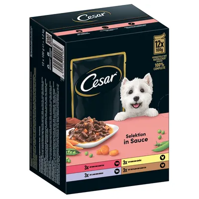 Cesar Selezione Carne e Verdure in Salsa Alimento umido per cani - 96 x 100 g