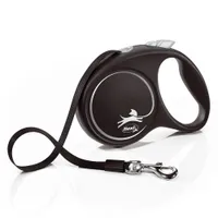 flexi Black Design Rollijn Tape zwart, 5 m - M: tot 25 kg