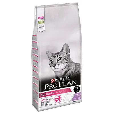 PURINA PRO PLAN Delicate Adult 1+ kattefoder, OPTIDIGEST, high quality turkey no.1 ingredient, 1,4 kg, isfm anbefalet, ingen tilsat farve eller smag