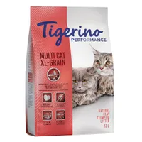 Tigerino Performance Multi Cat XL-Grain Nisip pisici - Parfum de pudră de bebeluși - 12 l