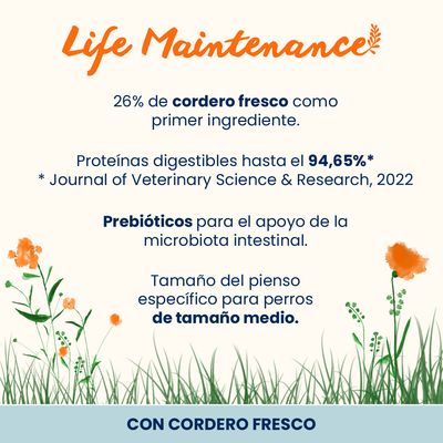 Almo Nature Life Maintenance Adult Medium cordero y arroz