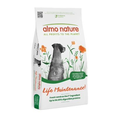 Almo Nature Holistic Maintenance s svježom janjetinom, suha hrana za odrasle pse, veličina Large, pakiranje 12 kg.