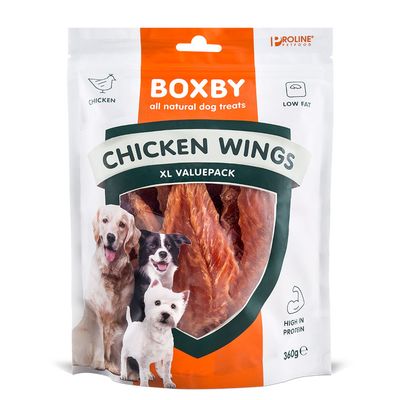 Boxby snacks con pollo para perros Pack % - 2 x 360 g