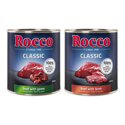 Sparpaket Rocco Classic 12 x 800 g Mix (Lamm, Wild)