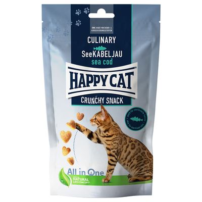 Happy Cat Culinary Crunchy Snack See Kabeljau Sparpaket 2 x 70 g