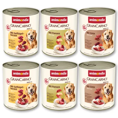 Sparpaket animonda GranCarno Original 24 x 800 g - Deftige Variation (3 Sorten)