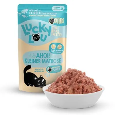 Lucky Lou Kitten 16 x 125 г - птиче месо