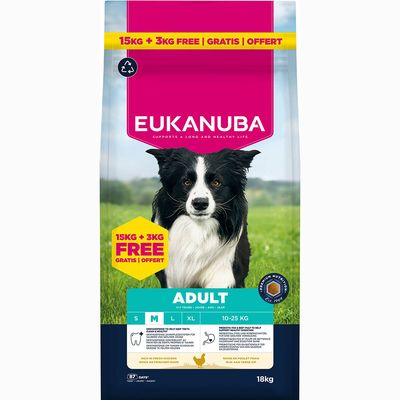 15 kg + 3 kg gratis! 18 kg Eukanuba Premium Nutrition Overfill