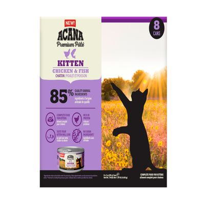 Acana Kitten Premium Paté, 8 x 85 g - Kurczak i ryba