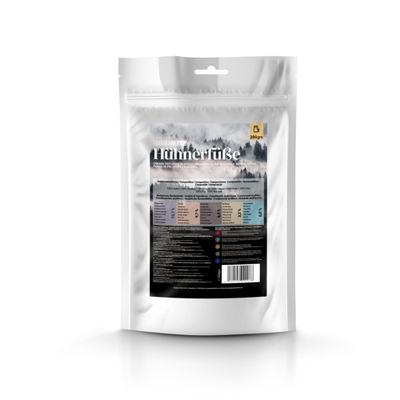 Collagen Sticks, 200 g. Sammansättning: 100 % nötkött. Analys: Protein 72 %, fuktighet 10 %. Utfodringsrekommendation och näringsvärden finns på baksidan.