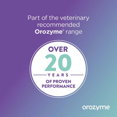Orozyme. Teil der veterinär empfohlenen Produktreihe. Über 20 Jahre nachgewiesene Leistung.