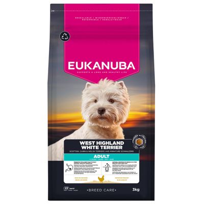 Eukanuba Adult Breed Care West Highland White Terrier lot économique : 3 x 3 kg
