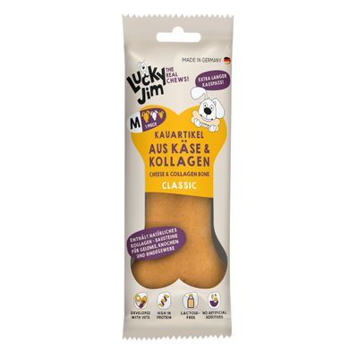 Lucky Jim Kauartikel aus Käse & Kollagen Classic, enthält natürliches Kollagen, laktosefrei, ohne künstliche Zusätze, hoher Proteingehalt, Made in Germany.