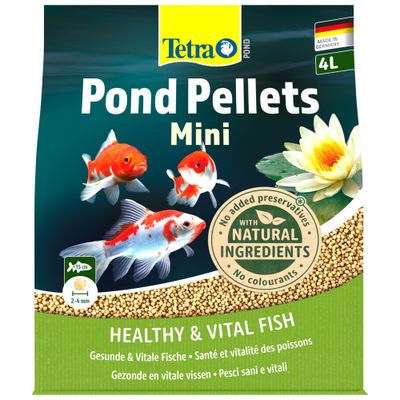 Tetra. Pellet di alimento con una taglia di ca. 2–4 mm.