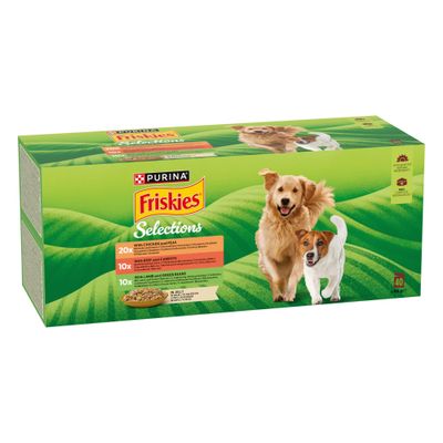 Friskies Adult in gelei met rund, kip en lam - 40 x 85 g