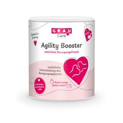 GRAU Care Agility Booster, natürliche Bewegungsfreude, natürliche Unterstützung des Bewegungsapparats, mit Grünlippmuschelpulver und MSM, Ergänzungsfuttermittel.