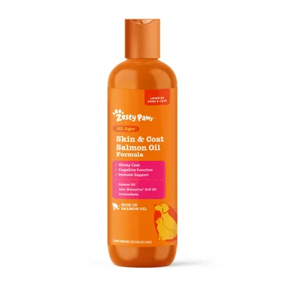 Zesty Paws Skin & Coat Salmon Oil Formula - 250ml Zesty Paws Skin & Coat Salmon Oil Formula - 250ml