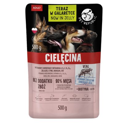 Pet Republic v želé 9 x 500 g - telecí