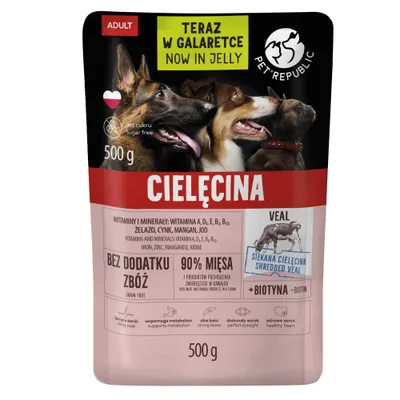 Pet Republic v želé 9 x 500 g - telecí
