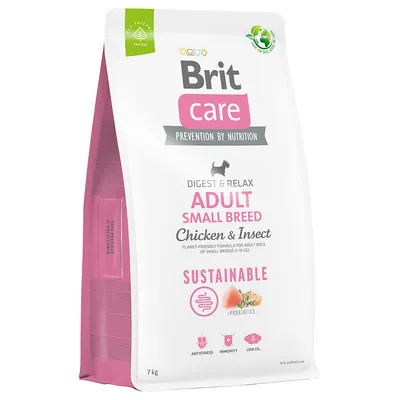 Brit Care Dog Sustainable Adult Small Breed Kip & Insecten - Dubbelpak: 2 x 7 kg